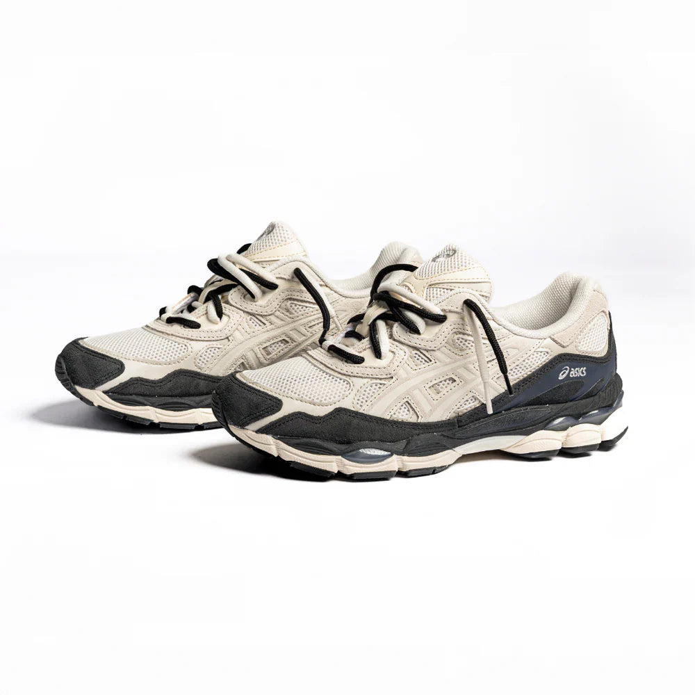 ASICS GEL-NYC WHITE SMOKE GREY DOUBLE LACES