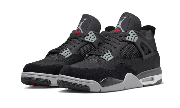 Air Jordan 4 Black Canvas