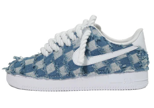 Air Force 1 '07 White Rope Laces BLUE DENIM