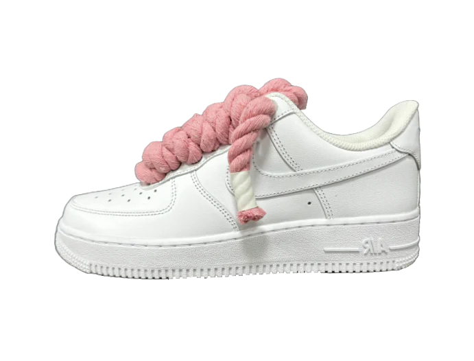 Air Force 1 07 Black Rope Laces 'Corda' Pink