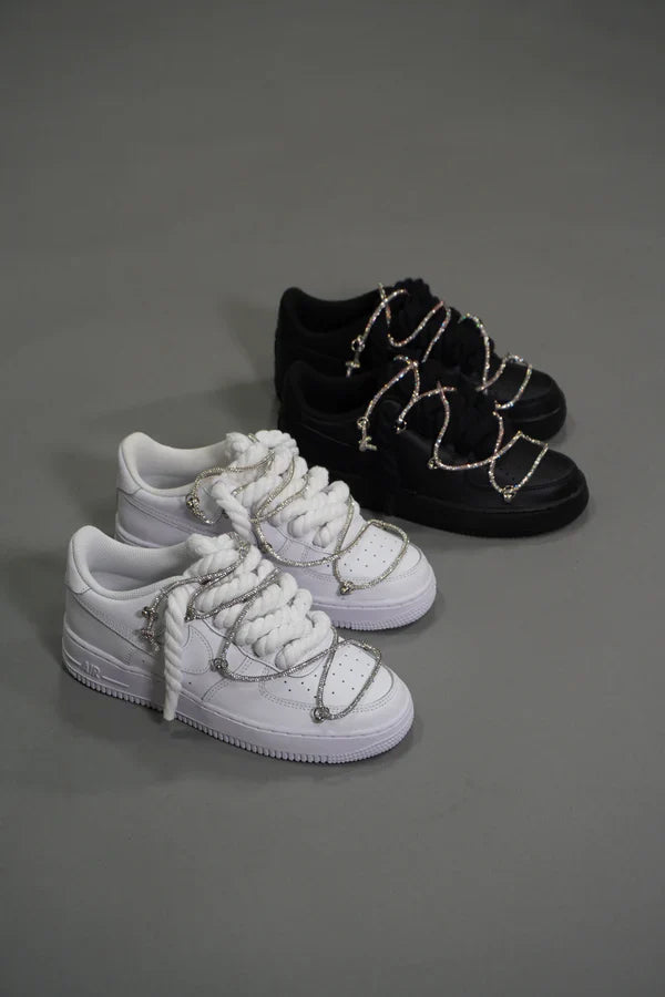 Air Force 1 '07 Black Rope Laces 'Corda' mood off wh*te (BLACK)
