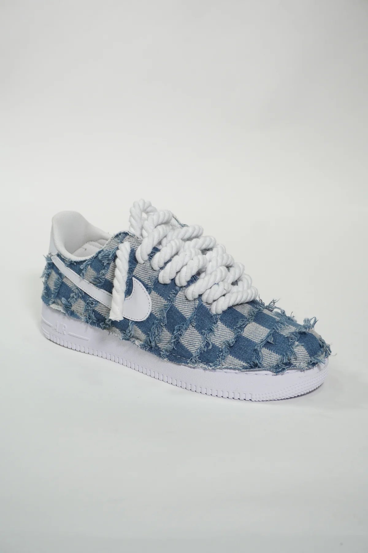 Air Force 1 '07 White Rope Laces BLUE DENIM