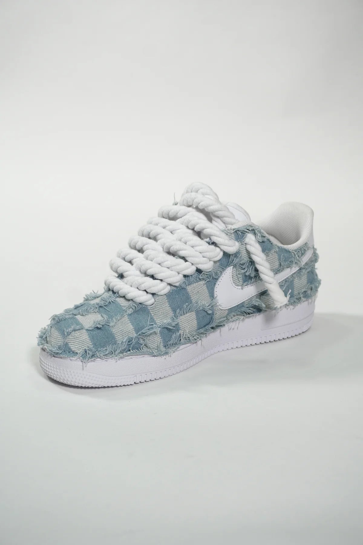 Air Force 1 '07 White Rope Laces CLEAR DENIM