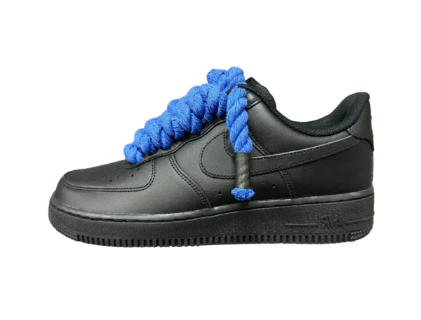 Air Force 1 07 Black Rope Laces 'Corda' Blue